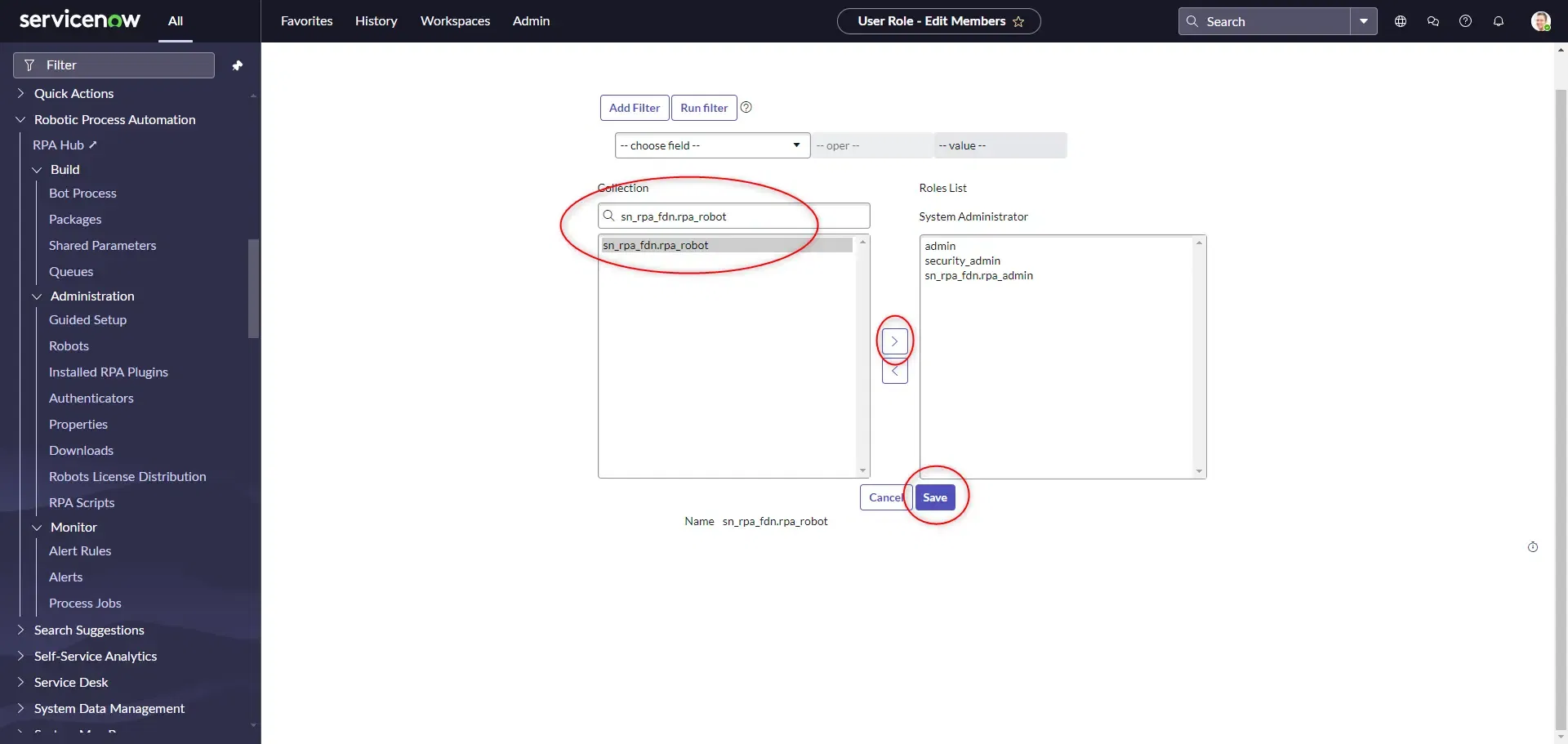 Servicenow rpa robot