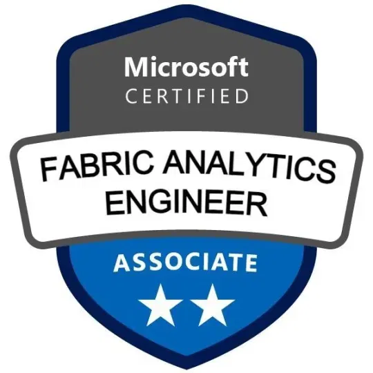 microsoft certified fabric analytics associate badge
